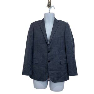 NWOT Hickley Freeman Worsted Wool Notch Lapel Pockets 2 Button Blazer Jacket 16R